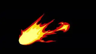 Cartoon Fire Element 9 - Royalty Free Overlays and Green Screen Effects