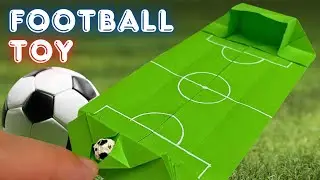 How to Make Paper Football Toy | Easy Origami Football Toy | Moving Paper Toys | Paper Shooting Game