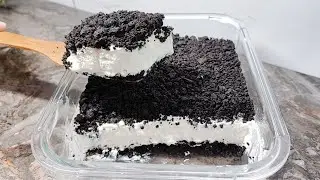 Oreo dessert in 5 minutes! No baking and gelatin! Instead of a cake for children