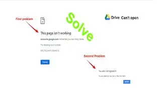 This page isn't working google drive problem | you are not signed in you are sign out  sign back