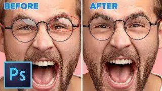 How to REMOVE reflections from glasses in PHOTOSHOP | NOT what you expect.