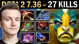 Elder Titan Gameplay Miracle with 27 Kills and Mask - Dota 2 7.36