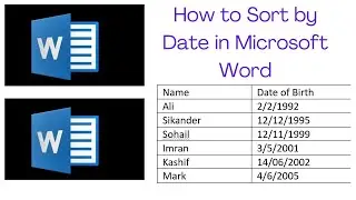 How to Sort by Date in Microsoft Word