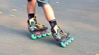 Inline hockey stop. How to parallel slide on inline skates