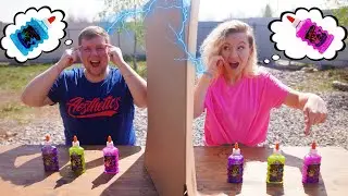 ТЕЛЕПАТИЯ СЛАЙМ ЧЕЛЛЕНДЖ 😱 Лизун из СлУчайныХ ингредиентов TWIN TELEPATHY SLIME CHALLENGE