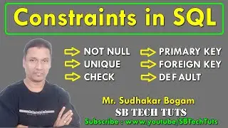 Constraints in SQL | SQL Integrity Constraints | Types of Constraints in SQL | DBMS | Telugu