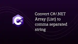 Convert C#/.NET Array (List) to comma separated string