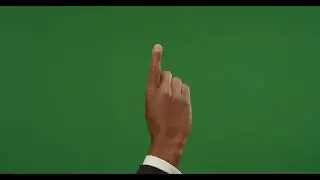 Male finger making swiping gestures on green screen 4K | Green Screen Video