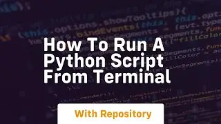 how to run a python script from terminal