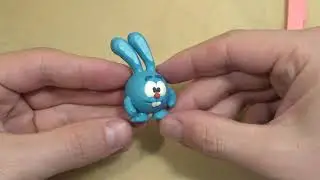 Крош из пластилина. Крош из серии мультфильмов про смешариков.