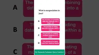 Java Quiz 16 - What is encapsulation in Java #java #quiz
