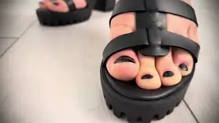 ASMR high heel 👠 platform shoes | tapping/sliding/walking
