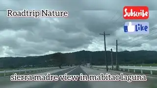 Mabitac laguna road with stunning sierra madre view