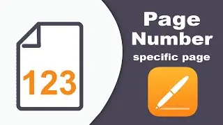 How to start page numbers from a specific page in Apple pages Online