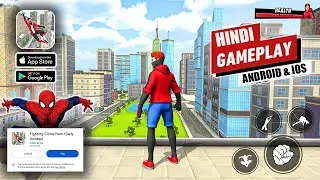 📥Download & Install Spider Fighter Crime City In Android 2024 | Hindi Gameplay| SpiderMan Open World