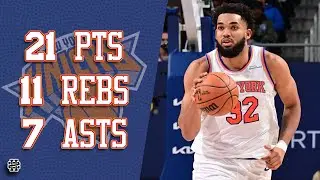 Karl-Anthony Towns 21 pts 11 rebs 7 asts vs Pistons 24/25 season