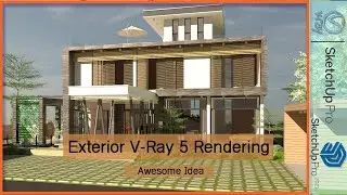 Sketchup V-Ray 5 Tips Find Your Fast Render Setting, Exterior Rendering How to Add Light #115