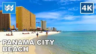 [4K] Panama City Beach, Florida USA - Spring Break Walking Tour Vlog & Vacation Travel Guide 🎧