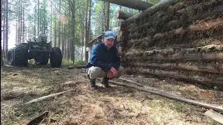 Баня в лесу из валежника. Сруб бани из бревна. Какие полы делать в бане? 
