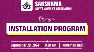 Installation Program | Sakshama Alva's Women's Association