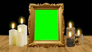 Memorial Sad Photo frame Green Screen Stock video No copyright