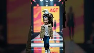03  Eagle 🦅 and cute baby fashion show agt stage 