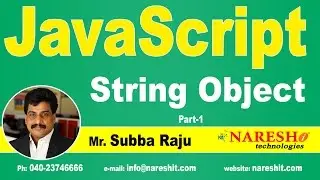 JavaScript String Object Part 1 | JavaScript Tutorial | Mr. Subba Raju