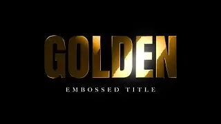 Solid Gold Embossed 3D Title Template for Premiere Pro