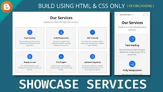 How to Showcase Services or Categories in Grid layout | ( Blogger Customization )