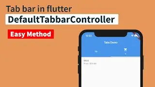 Tab bar in flutter - How to create Tab bar in flutter