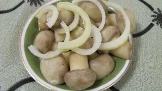 Маринуем шампиньоны. Готовим шампиньоны.Маринуем грибы Блюдо из грибов