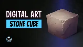 Drawing Stone Cube in Photoshop ● Digital Drawing Process by SephirothArt