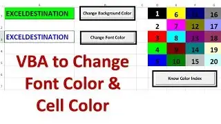 VBA to Change Cell Color and Font Color - Excel VBA Example