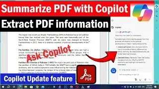 Summarize PDF with AI Copilot | How to Summarize pdf With copilot AI in Edge