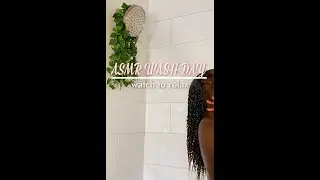 ASMR Natural Hair Wash Day *so satisfying* 