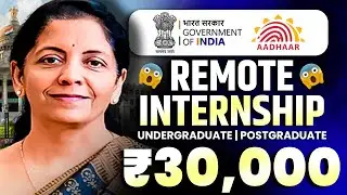 Aadhar UIDAI Internship 2024 | Govt Internship 2024 | Free Internship for Students | Part Time Work