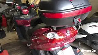 Sym Maxsym 400, люфт заднего колеса. Ремонт