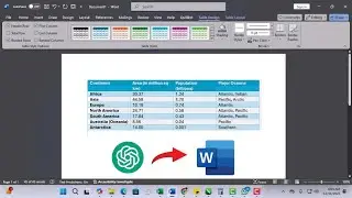 Copy Table from ChatGPT  to Word