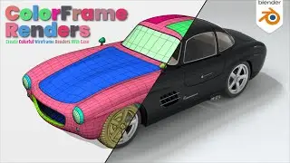 Create Colorful WIREFRAME Renders in Blender | ColorFrame Renders Addon | New Blender Addon