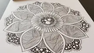Drawing Mandala Flower