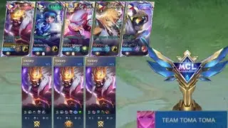 5 MAN TEAM TOMA TOMA MCL CHAMPION! (FRANCA, GILDARK, N4CHO, LUX, MIYEON) | MLBB