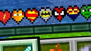 Minecraft But There’s Custom SUPERHERO Hearts