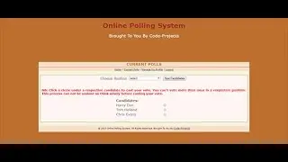 Online Polling System using PHP | Source Code & Projects