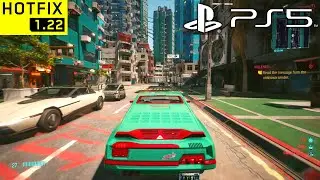 CYBERPUNK 2077 PATCH 1.22 HOTFIX PS5 Gameplay Performance & Graphics (Free Roam Night City #2)
