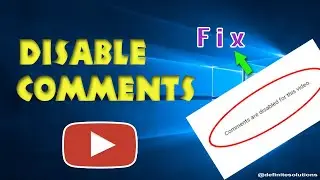 How to Enable/Disable Comments on Youtube | Disable Youtube Comments