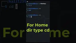 How to switch to root directory and home directory in kali linux #kalilinux #ethicalhacking #linux