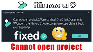 Filmora9👉 Cannot open Project file 👉100% easy solution❗ & how to recover filmora project file.