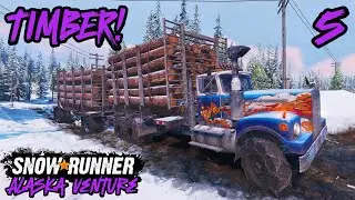 How to do 'Timber!' North Port LOGGING contract | SnowRunner Alaska Walkthrough