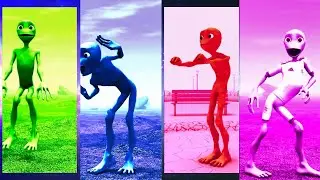 Dame tu Cosita 🔥 Alien Green 🔥 Color dance challenge 🔥 Who will Win?!