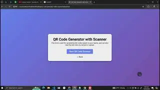 QR Code Generator with Scanner Using HTML, CSS and JavaScript with Source Code